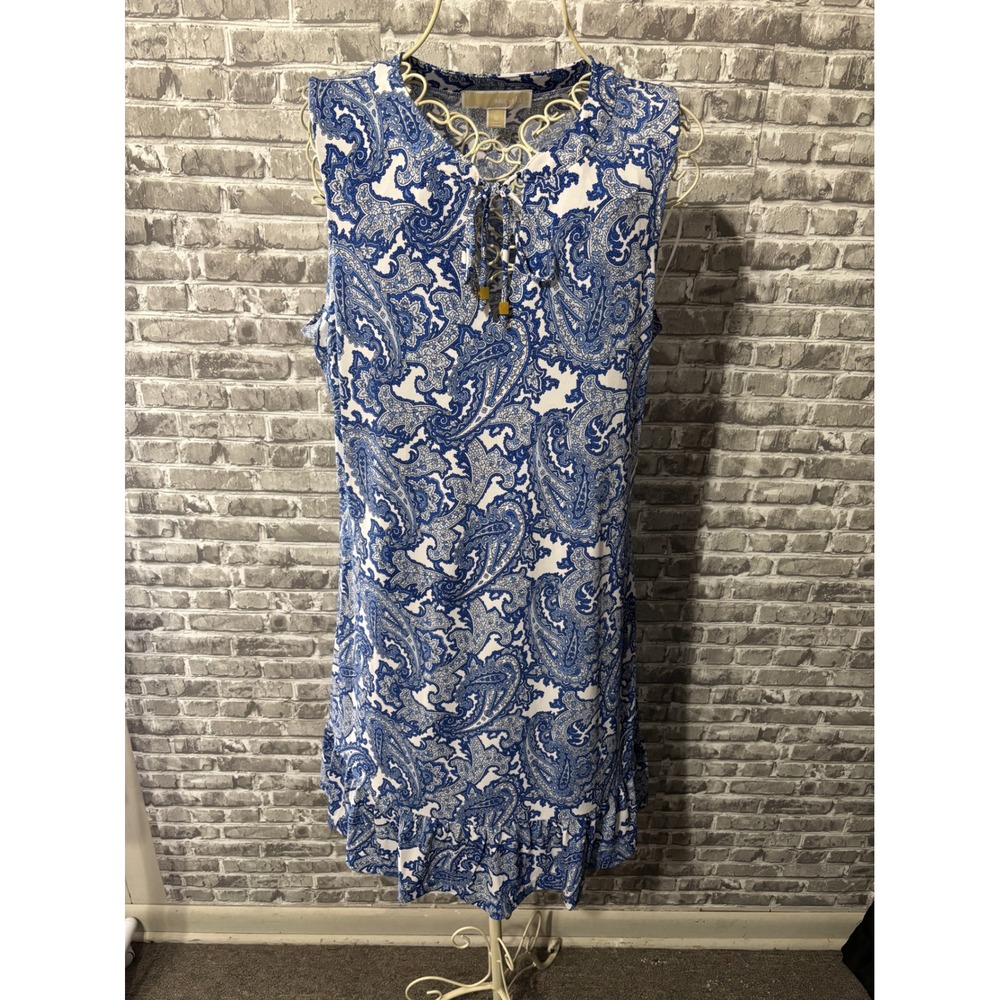 Michael Korn Blue Paisley‎ Dress